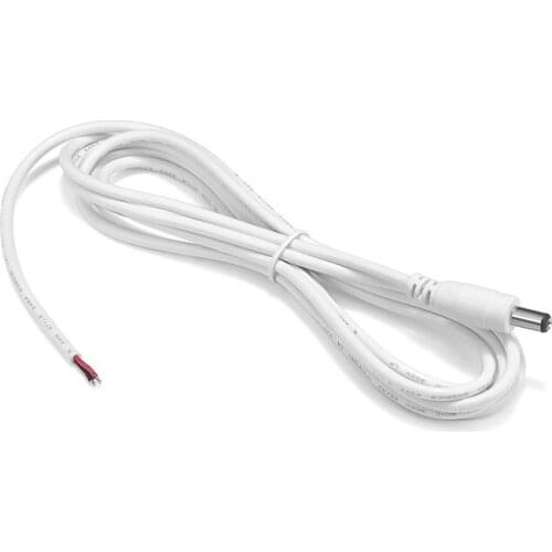 LED Strip 1.8m 6ft 5V 12V DC Power Cable 5.5mmx2.1mm Male Jack Connector Power Extension Copper Wires DC Cable For Battery Case