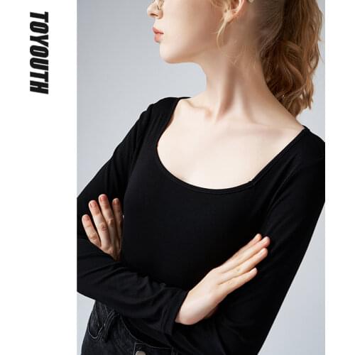 Женские однотонные футболки Toyouth China At AliExpress