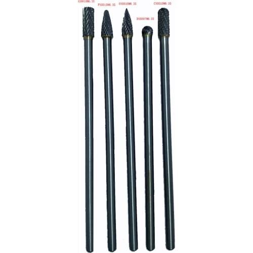 Carbide Burr 8mm Dia 1/4'' Shank Long Reach Rotary Flie 150mm Double Cut High Efficiency Power Tools