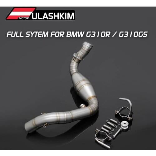 Motorcycle Full System Exhaust Muffler Escape Middle Contact Pipe Slip On For BMW G310R G310GS G 310R G 310GS Exhaust