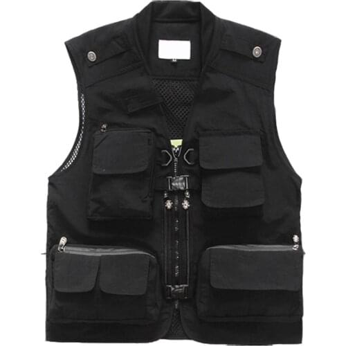 Mens Mesh Work Multi-Pocket Quick-Drying fishing Vest Lightweight Outdoor Travel Camping Hunting Photography Breathable Vest
