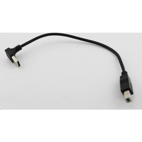 1pc USB 2.0 Type A Male Plug UP Angle to USB 2.0 B Male Plug Scanner Printer Data Adapter Cable 25cm