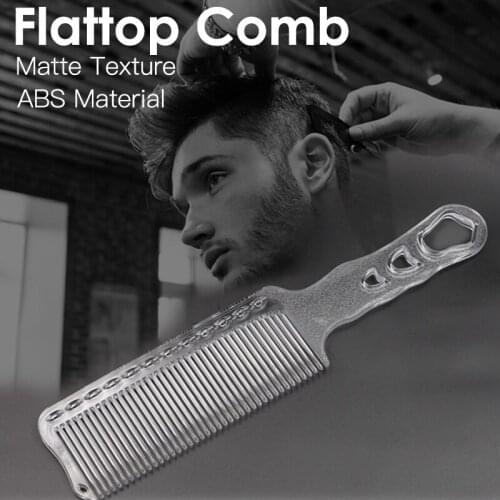 1Pcs Professional Hair Cutting Barber Comb Haircut Flat Top Comb Transparent Hair Clipper Comb For Men Haircutting hair comb
