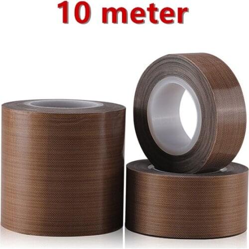 1PC 10 meter*0.13mm 300 Degree Resistant High Temperature Adhesive Cloth Insulation Vacuum Sealing Machine Tape