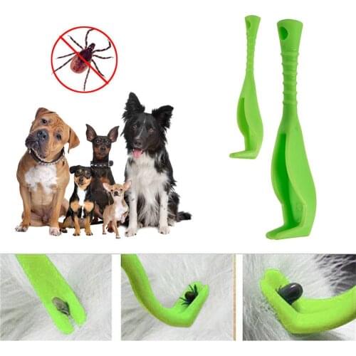 2PCS Pet Tick Removal Hook Tool Dog Cat Tick Picker Flea Removal Tool Comb Human Manual Debulking Flea Tool Dogs Pet Supplies
