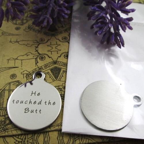 20pcs--"He touched the butt "stainless steel charms more style for choosing DIY Charms pendants for necklace