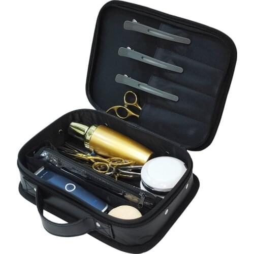 2021PU Leather Hairdresser Scissors Bag New Large Capacity Travel Barber Case