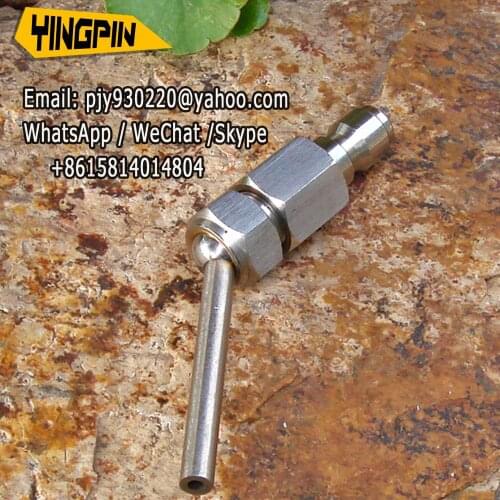 4mm outlet 60 degree curved rod 1/4 quick insertion nozzle garden park direct injection remote spray flushing water gun nozzle