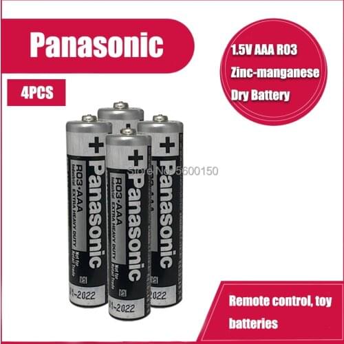 4pcs Panasonic R03 1.5V AAA Battery Alkaline Batteries No Mercury Dry Battery For Electric Toy Flashlight Clock Mouse