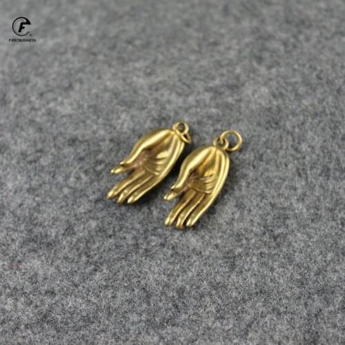 Antique Copper Lucky Buddha Hand Figurines Ornaments Vintage Brass Feng Shui Home Decorations Accessories Desk Decor Keychains