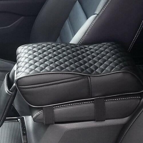 Car Armrest Box Mats Memory Foam Vehicle Arm Rest Box Pads Leather Center Console Covers Styling Interior Accessories