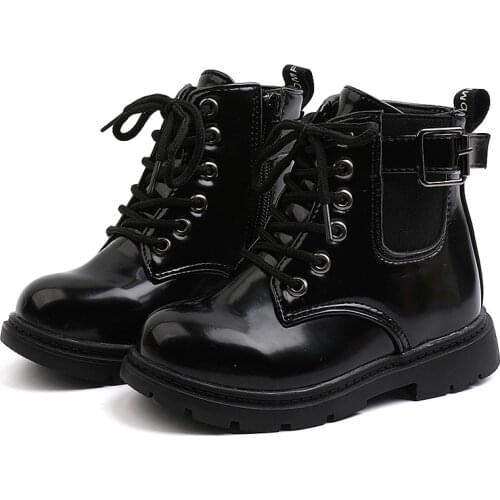 Girls Martin Boots 2021 Autumn New Princess Single Boots British Style Fashion Children Pockets Boots Kids Student Sneakers