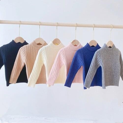 12M to 5 years baby kids girls boys winter ribbed knitted pullover sweater child girl boy fashion solid casual knitting sweater