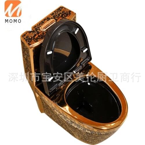 European gold toilet siphon deodorant creative personality art color seat toilet household Biological Toilet Closestool