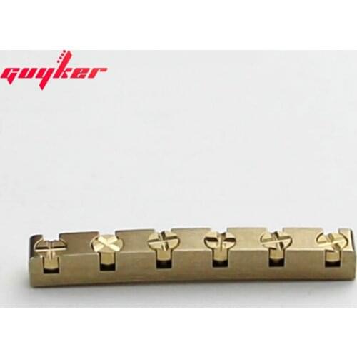 Guyker 42mm Guitar Nut - Height Curved Adjustable Bell Brass Nuts Replacement fo ST TL style Electric Guitar