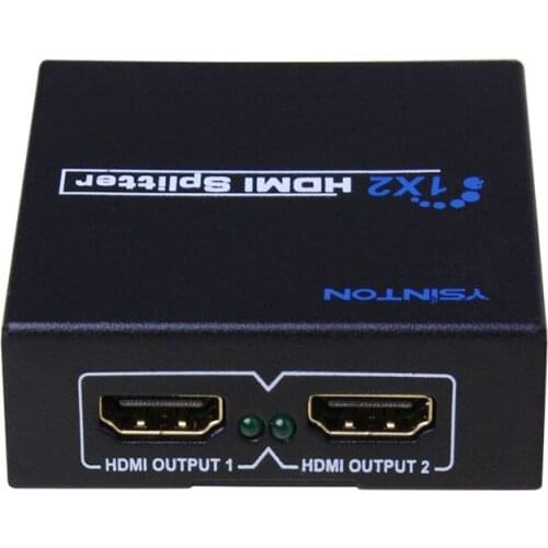 HDCP HDMI Splitter Full HD 1080p Video HDMI Switch Switcher 1X2 Split 1 in 2 Out Amplifier Dual Display For HDTV DVD PS3 Xbox