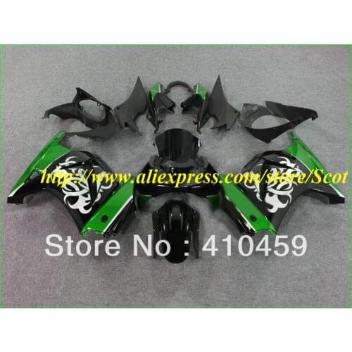 White flowers green black Fairing kit for KAWASAKI Ninja ZX250R 08 09 10 11 12 ZX 250R 2008 2012 EX250 08-12 2008-2012