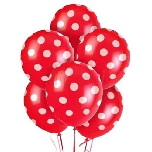 Red Polka Dot Latex Balloon (5 Pcs) 422940996