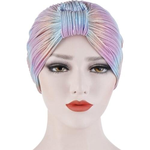 Colorful Turban Bandana Chemotherapy Cap Fashion Headwrap Women Sleep Cap