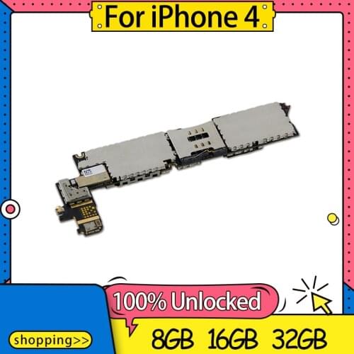 TDHHX In Stock 8GB/16GB/32GB For iPhone 4 Motherboard,Full Working Unlocked Logic Board For iPhone 4 Mainboard With Full Chips