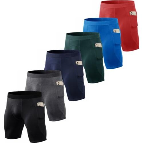 2021 Mens Compression Running Shorts Quick Dry Short Running Tights Gym Fitness Sport Leggings Male Underwear Sport Shorts