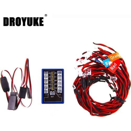 Droyuke Kit of 12 Bright Light Strobe Lamps, Ultra LED for 1/10 1/8 RC Drift HSP TAMIYA CC01 4WD Axial SCX10 RC, Car Truck