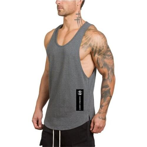 New Brand Fashion Mens Tank Top Workout Vest Gym Clothing Bodybuilding Musculation Fitness Singlets Sleeveless Sport Shirt