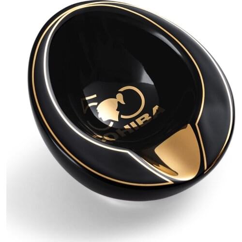 COHIBA Cigar Ashtray Ceramic Large Diameter Single Cigar Holder Round Ash Slot Multi-style