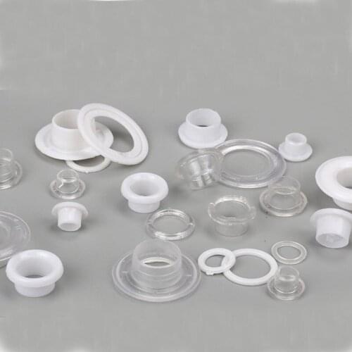 Plastic corns PC gas eye buckle white transparent plastic corn eyes bag vent hole green ring nylon buckle 5mm 8mm 10mm 12mm