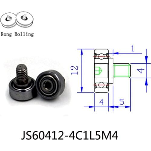604zz bearing with 303 stainless steel m4x5 screw,bearing diameter 12mm thickness 4mm,Special support pulley on equipment