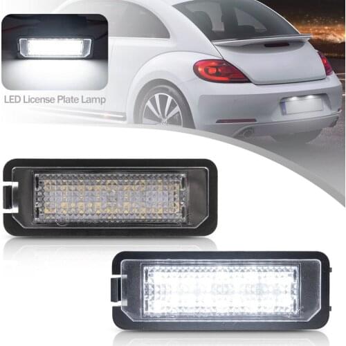 12V LED Number License Plate Light CANBUS No Error Car License Plate Lights E-Mark for VW Glof 5 6 7 MK5 MK6 MK7 GTI Replacement