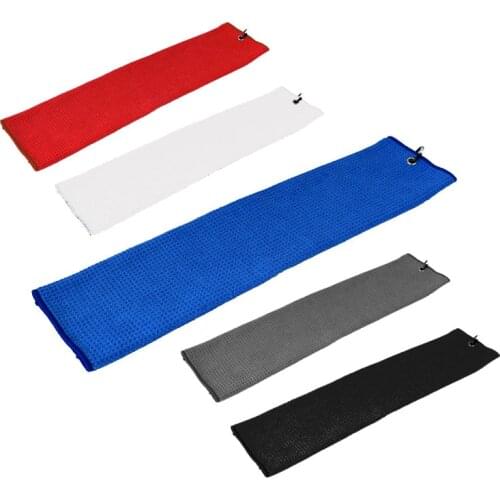 40x50cm 3 folded microfiber golf club cleaning towel trifold golf ball cleaner towel