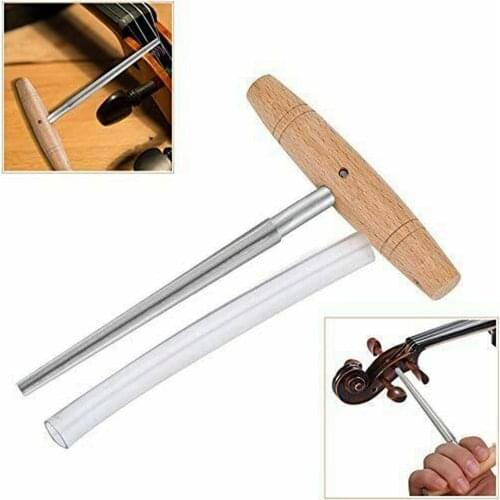 1Set Violin Peg Hole Reamer with Taper Wood Handle High Speed Luthier Repair Tool