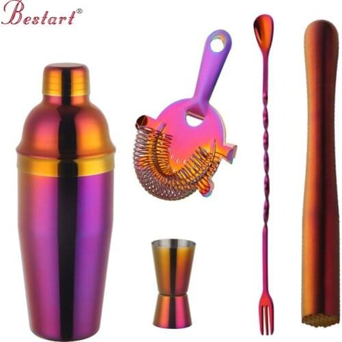750ml Cocktail Shaker Cup Wine Martini Boston Beer Stirrer Shaker Drink Mixer Gold Shake Bottle Party Home Bar Bartender Utensil
