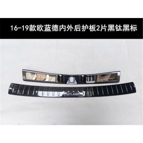 Car styling For Mitsubishi Outlander 2013-2019 Stainless Steel Rear Bumper Protector Sill Trunk Tread Plate Trim