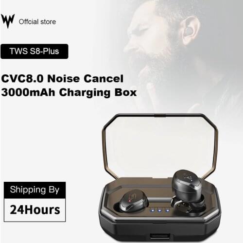 TWS S8 plus V5.0 Wireless Bluetooth Earbuds Touch Control IPX6 Waterproof Earphones Auto Pairing With 3000mAh Charging Box