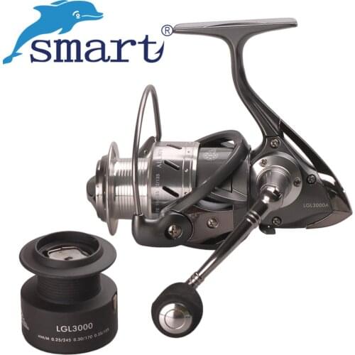 SMART Double Spool Spinning Reel 11BB/5.2:1 Fishing Wheel Metal Spool Carretes Pesca Lure Fishing Reel Moulinet Peche Carretilha