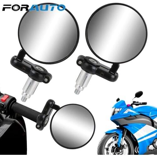 2pcs 22mm Universal Rearview Side Mirror Motorcycle Mirrors Handle Bar End Mounting Motorbike Accessories