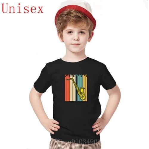 Retro Vintage Saxophone Player Saxophonist Gift T-Shirt Children Saxophonist Musician Jazz children clothes boys girl clothes
