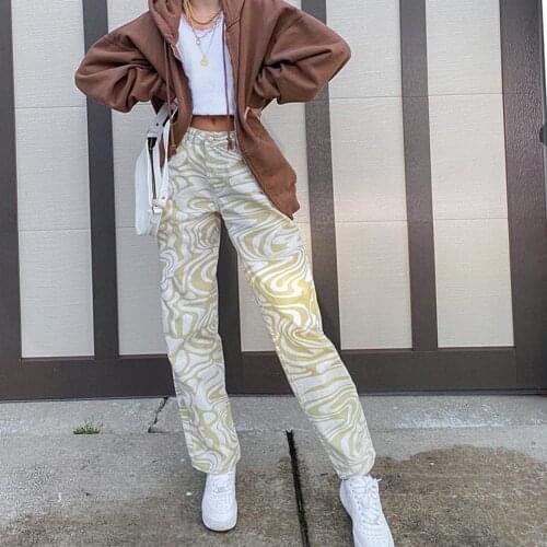 Vintage Y2K High Waist Pants 90s Streetwear Trousers Women Harajuku E Girl 2000s Aesthetic Retro Baggy Pants Straight Joggers
