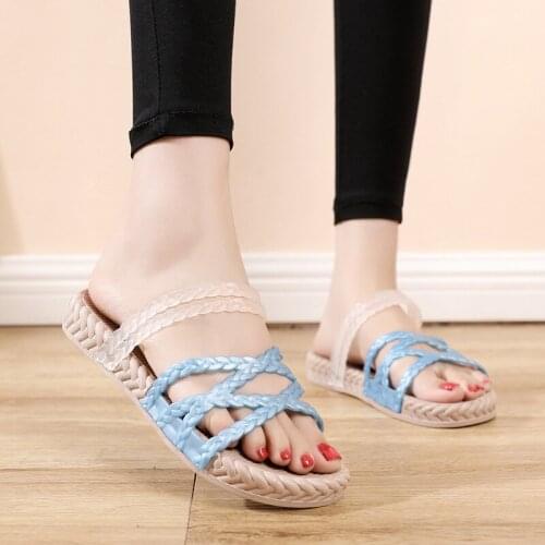 Womens Slippers outside Summer New Fashion One-Word Dual-Purpose Womens Shoes Womens Shoes