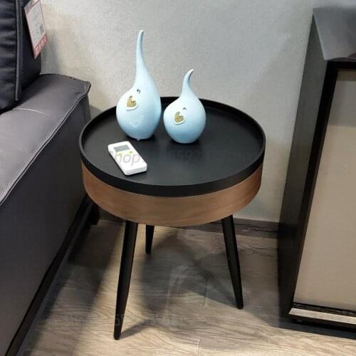Nordic Coffee Table Small Round Table Ins Wind Storage Storage Wrought Iron Sofa Side Table Bedroom Bedside Table Coffee Table S