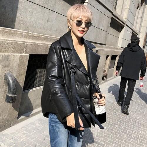Winter Sheepskin Genuine Leather Duck Down Coat Women Korean Short Jacket Chaqueta Mujer GGS18D1890 YY814