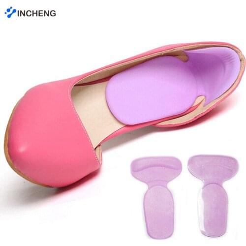 INCHENG 1 Pair Insole women shoe Invisible non slip pad Inserts soft sponge Leopard massage woman heel protector insoles