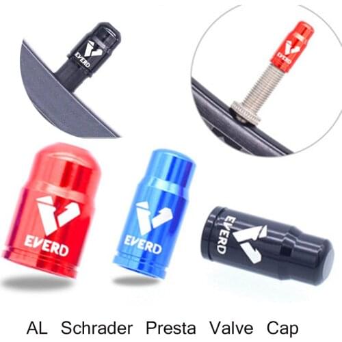 2PCS Bicycle Schrader Valve Cap Bike Presta Valve Cap for Tubeless Tire Valve MTB Aluminum Alloy 5 colors