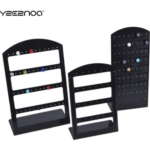 24/48/72 Holes Jewelry Display Stand Organizer Holder Plastic Earring Show Case