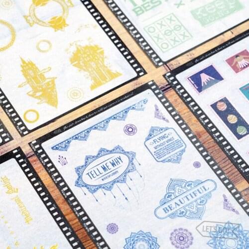 4PCS New Four Color Bronzing Series Diary Decorative Planner DIY Diary Scrapbooking Phone Index Seal Stationery Stickers