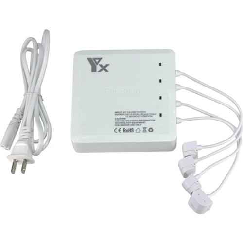 6 IN 1 DJI Spark Charger Drone Flight Battery Charging Hub Fast Smart Battery Manager for Remote Controller Phone Spare Parts