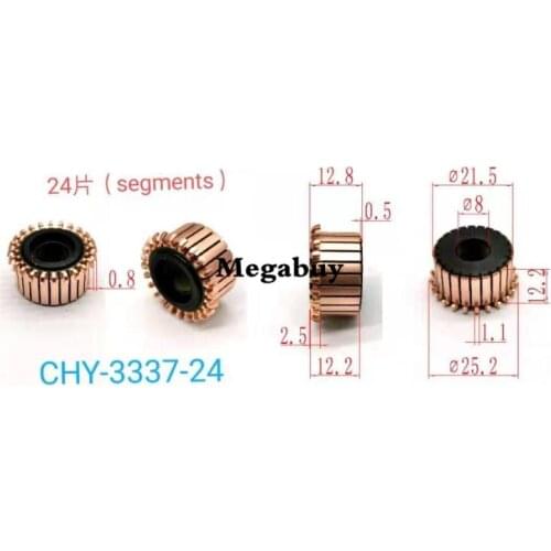 8x21.5x12.8mm 24p Copper Bars Alternator Electric Motor Commutator Copper Commutator Armature Commutator 3337-24