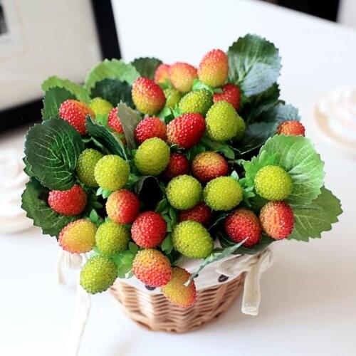 9 small fruit decoration flower artificial fruit paddle strawberry photo props Artificial plant